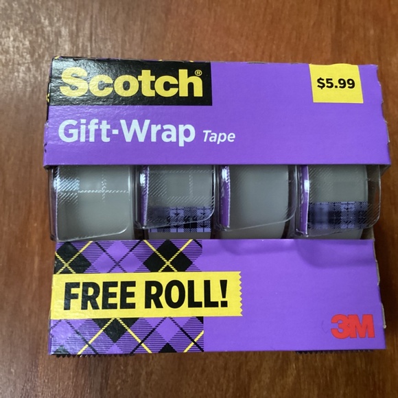 Scotch Gift-Wrap Tape Bundle New 4 rolls/pack= 8 rolls total - Picture 4 of 8